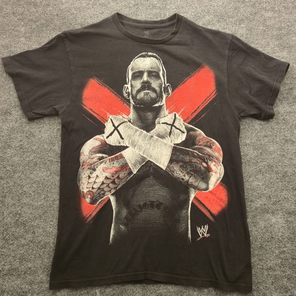 WWE 2012 CM Punk Black Graphic T-Shirt Size Medium - Picture 1 of 6